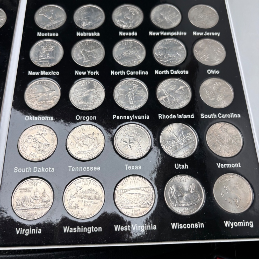 3 Full Sets of 50 State Quarter Collections with Book Holder - Picture 7 of 13